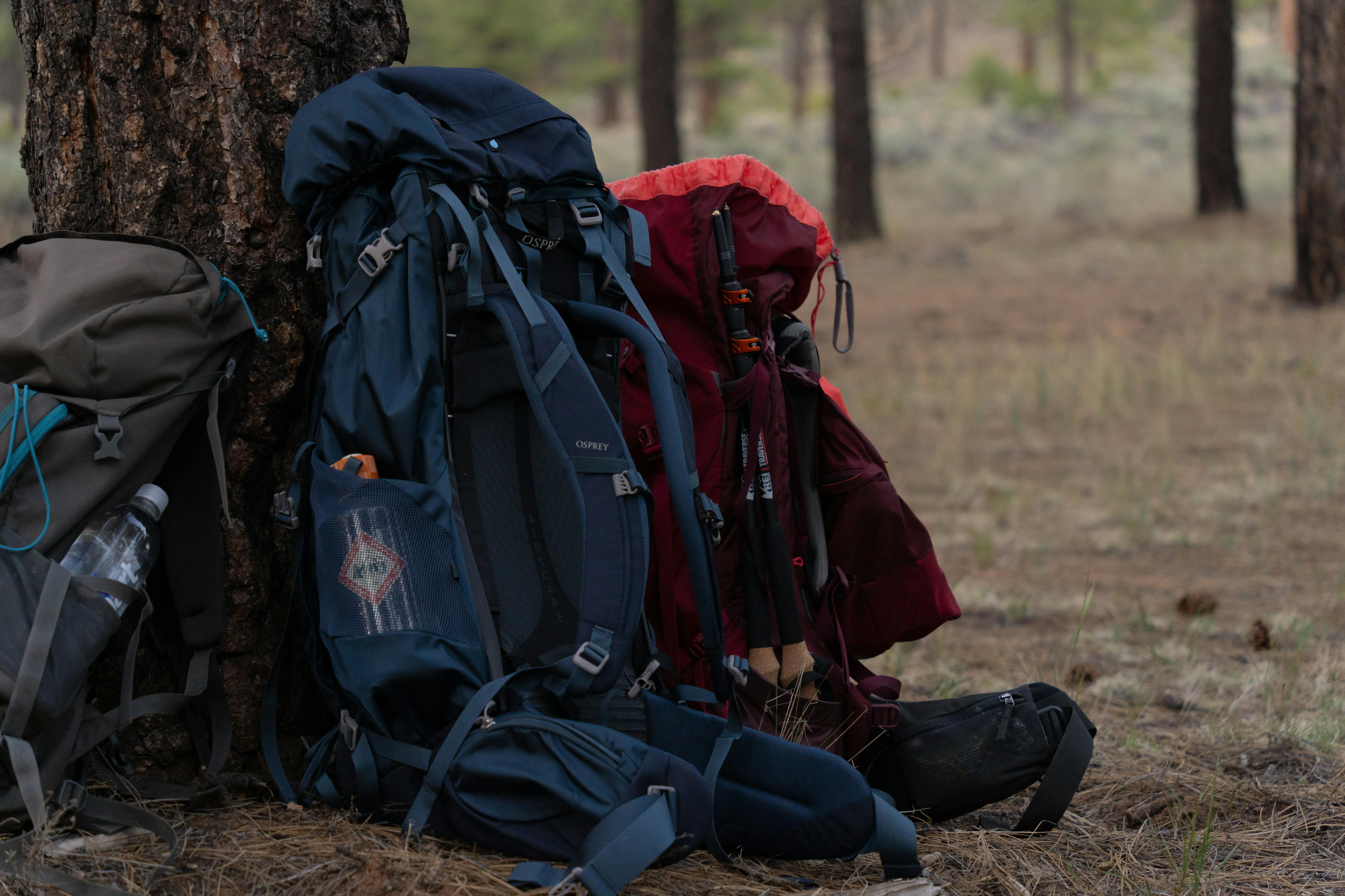 Backpacking expedition through rugged terrain